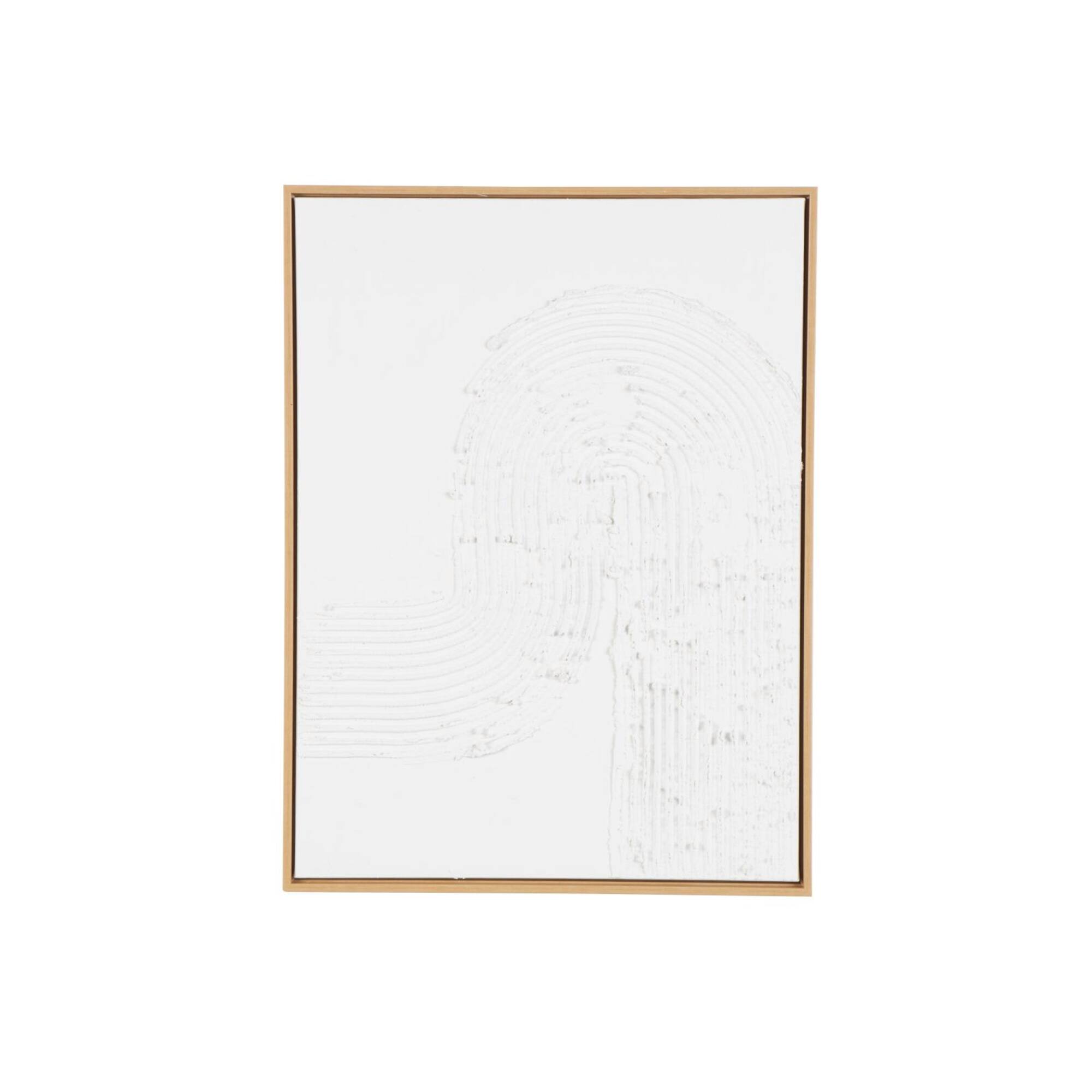 24" x 32" White Canvas Framed Wall Art
